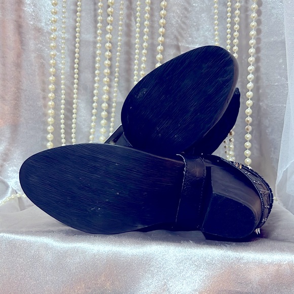 NWT! Sterling River Studded Black Leather Harness Boot, size 10. - Picture 6 of 11